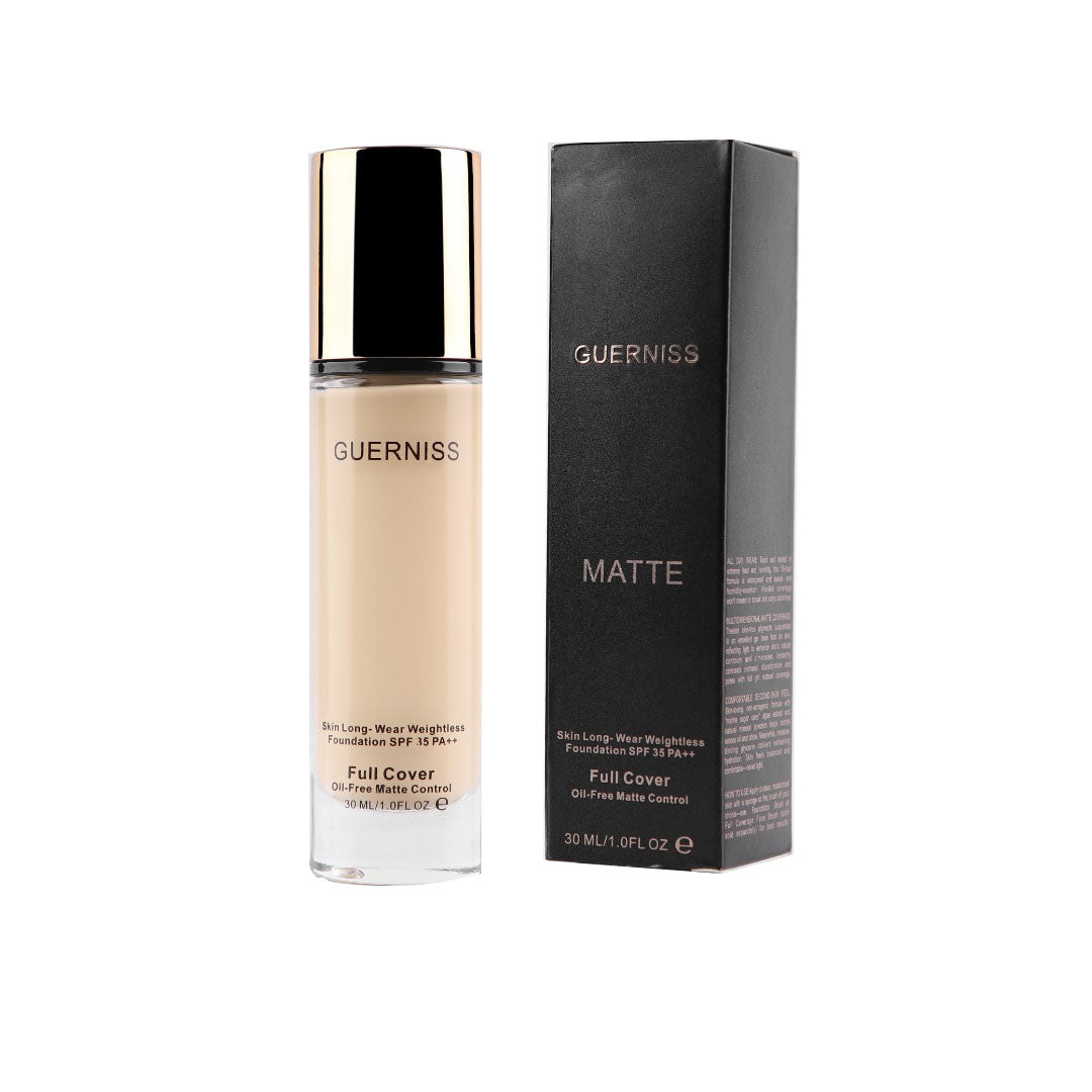 Guerniss Cover Matte Foundation (30ml) - Porcelain 1.0