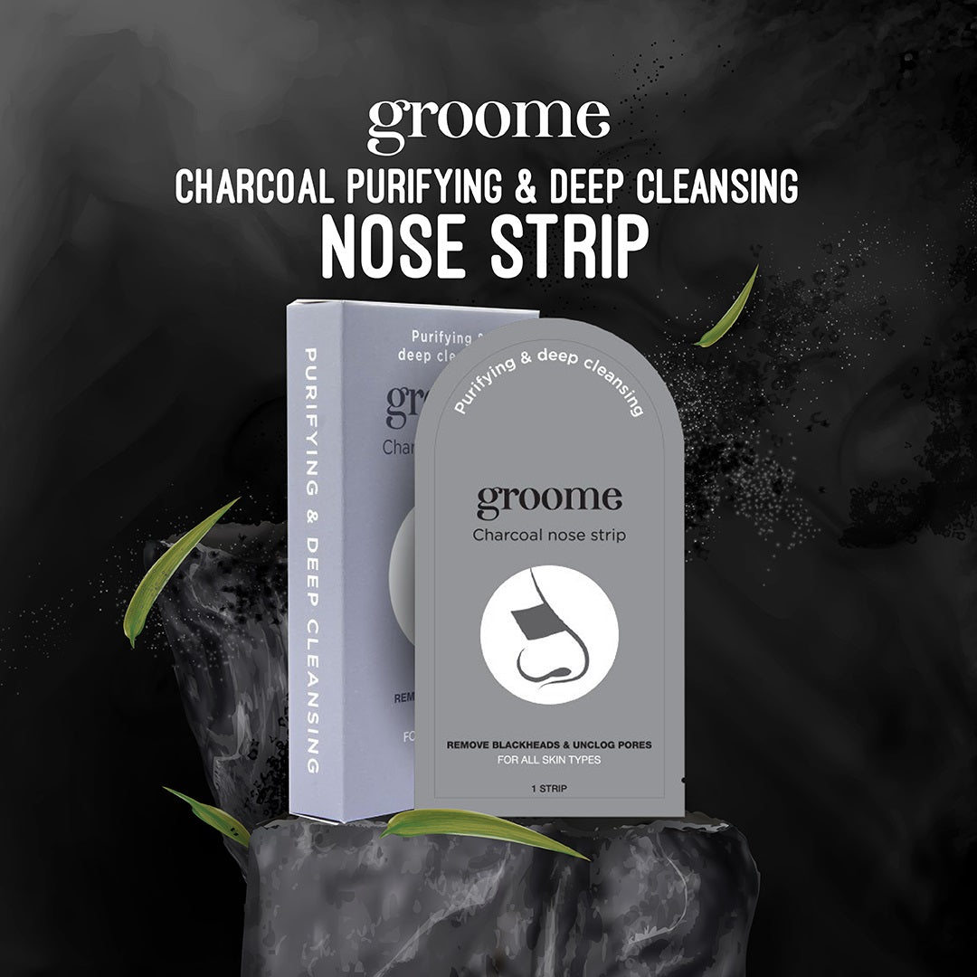 Groome Charcoal Purifying and Deep Cleansing Nose Strips (Monthly Pack) - 6pcs