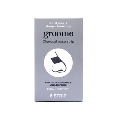 Groome Charcoal Purifying and Deep Cleansing Nose Strips (Monthly Pack) - 6pcs