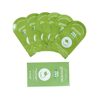 Groome Tea Tree Purifying and Deep Cleansing Nose Strips (Monthly Pack) - 6Pcs