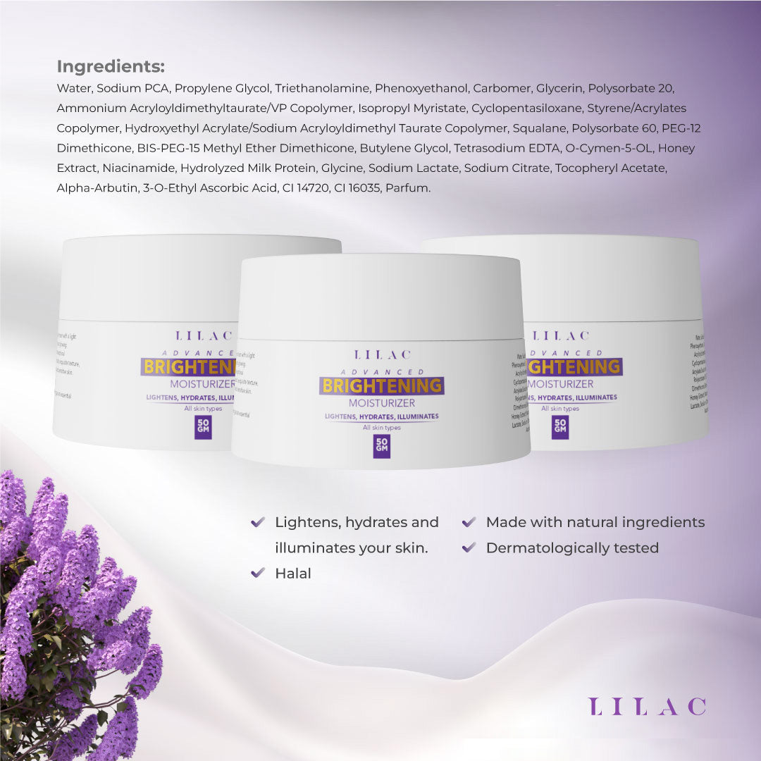 Lilac Advanced Brightening Moisturizer for All Skin Types (50gm)