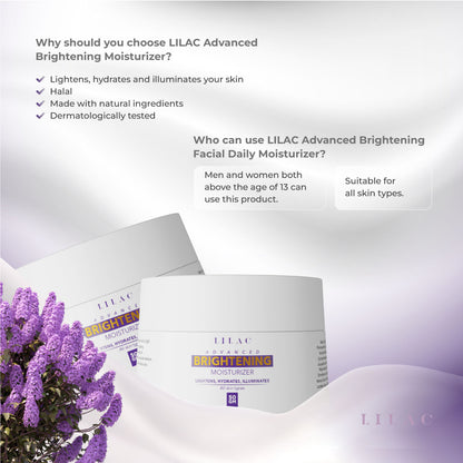 Lilac Advanced Brightening Moisturizer for All Skin Types (50gm)