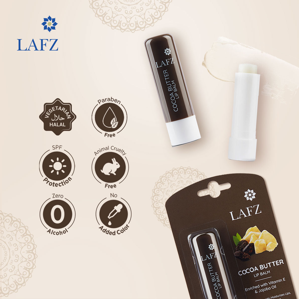 Lafz Moisturizing Lip Balm (4.5g) - Cocoa Butter