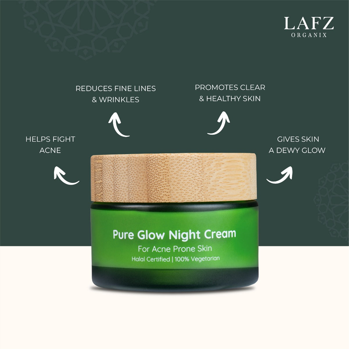 LAFZ Organix Pure Glow Night Cream (50gm)