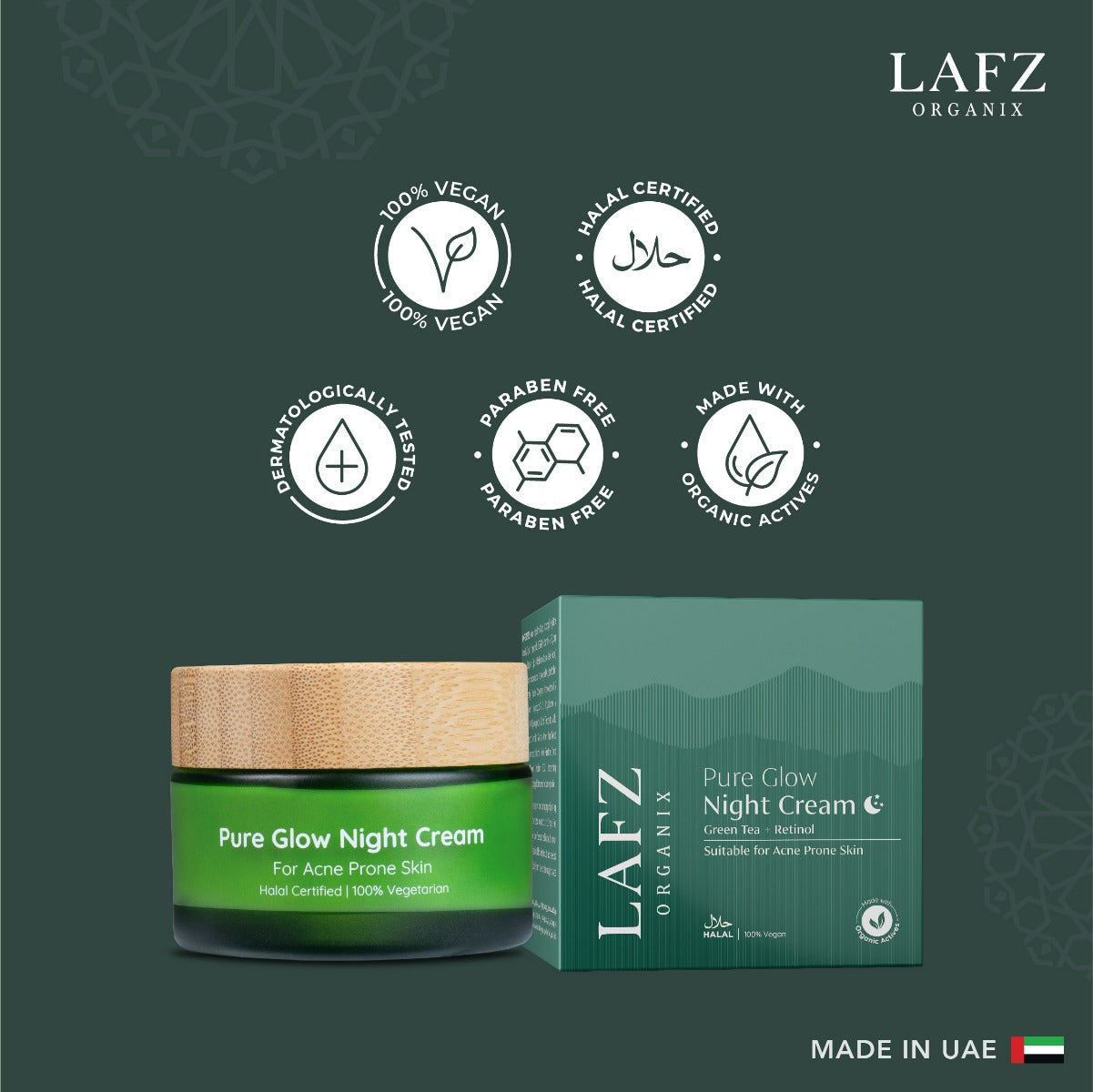 LAFZ Organix Pure Glow Night Cream (50gm)