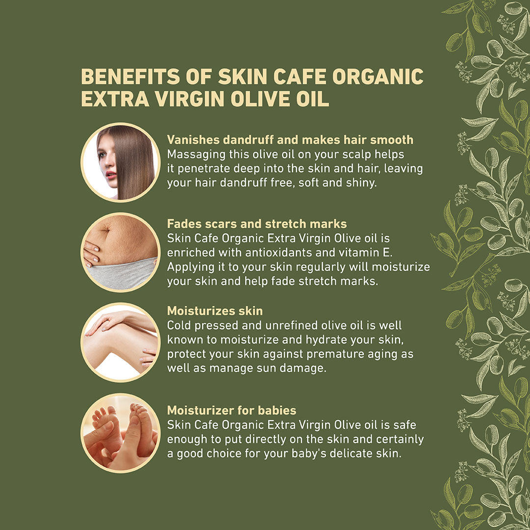 Skin Cafe Organic Extra Virgin Olive Oil (120ml)