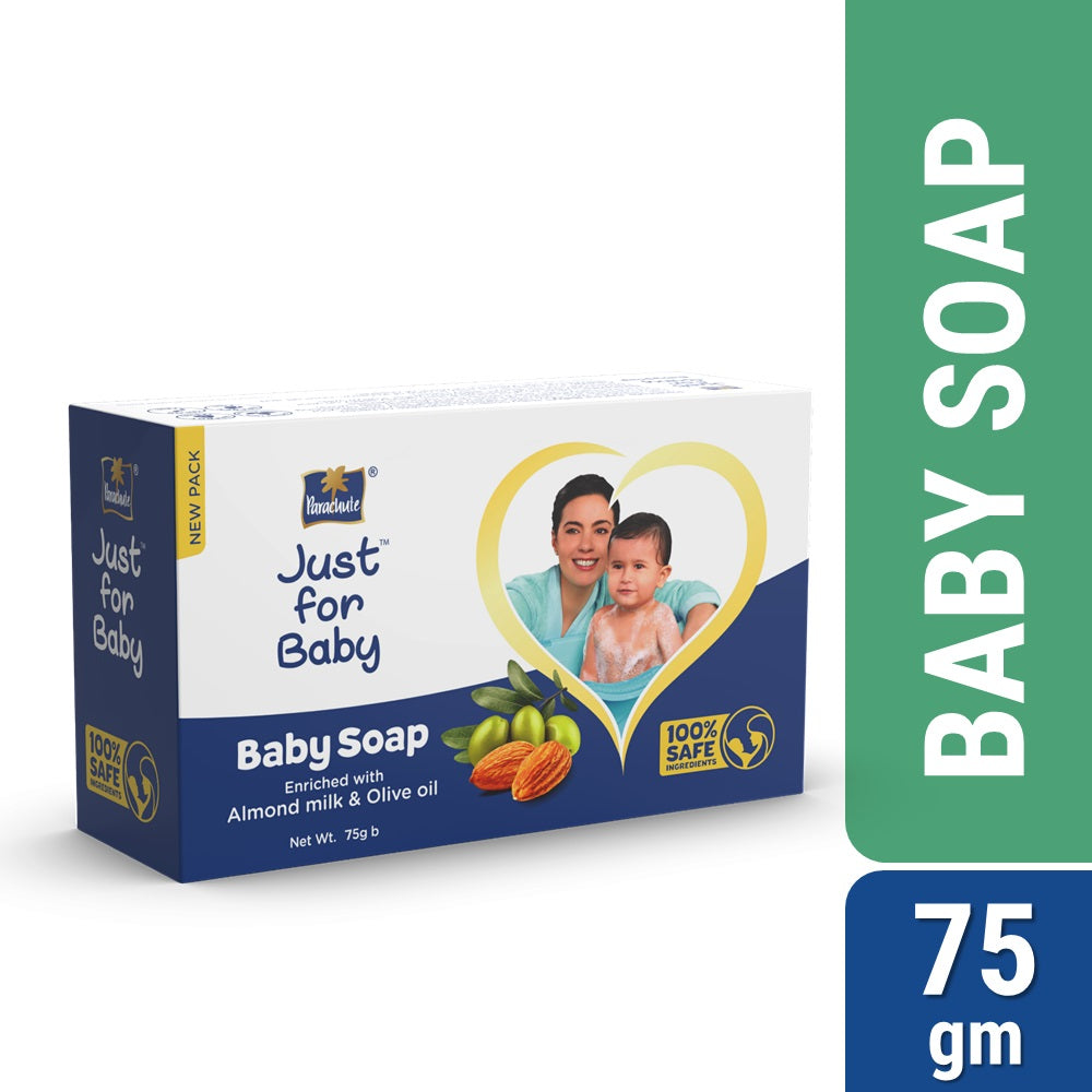 Parachute Just for Baby - Baby Powder 200g (Baby Soap 75g Free)