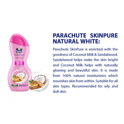 Parachute SkinPure Skin Lotion Natural Moisture 300ml (100ml Natural White Lotion Free)