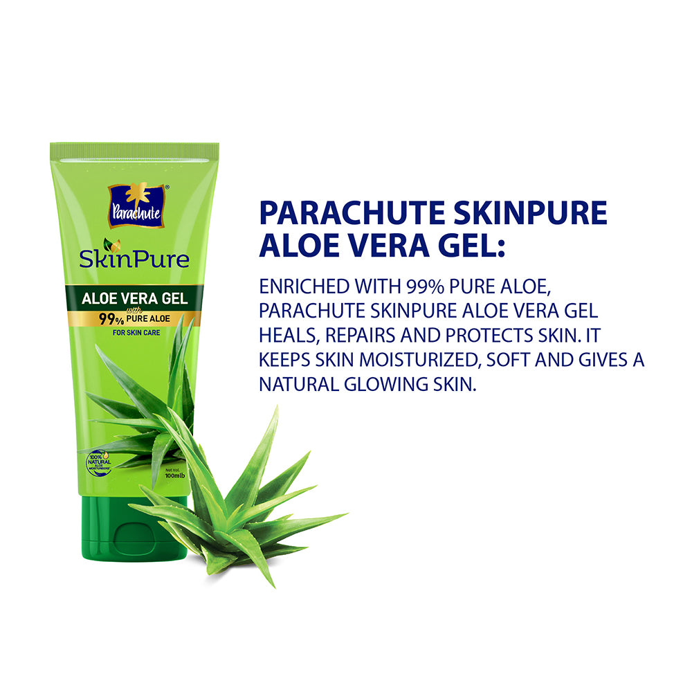 Parachute Hair Oil Advansed Aloe Vera Enriched Coconut 250ml + Parachute Naturale Shampoo Nourishing Care 170ml (Free SkinPure Aloe Vera Gel 50g)