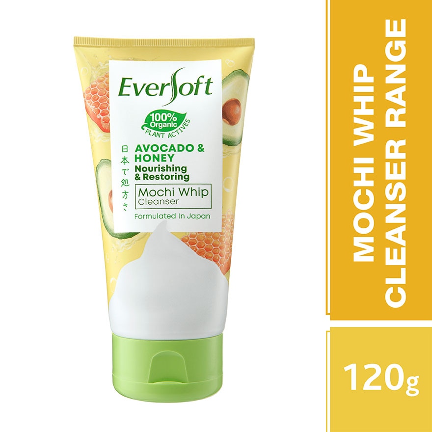 Eversoft Avocado and Honey Mochi Whip Cleanser (120gm)