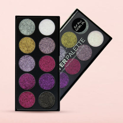 Technic 10 Color Pressed Glitter Palette - Unicorn Uniform (25g)