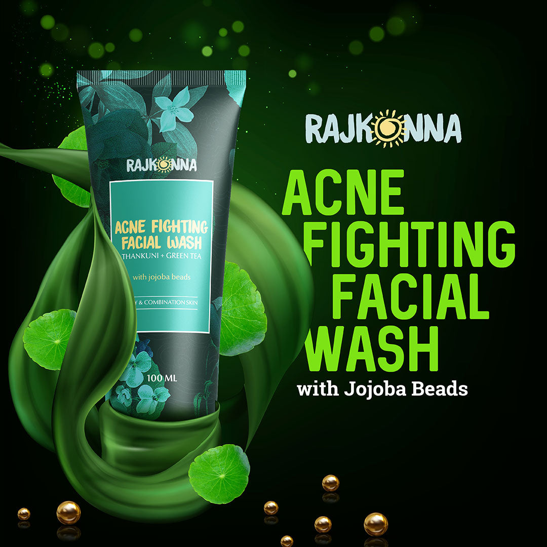 Rajkonna Acne Fighting Facial Wash With Jojoba Beads (100ml)