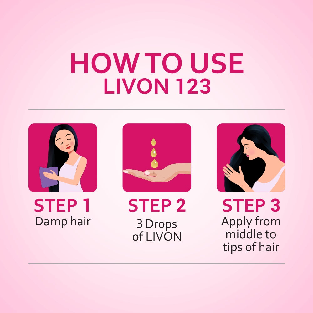 Livon Hair Serum with Argan Oil &amp; Vitamin E for Women &amp; Men, For Frizz Free, Smooth &amp; Glossy Hair, Moisturizes &amp; Detangles Hair, All Hair Types