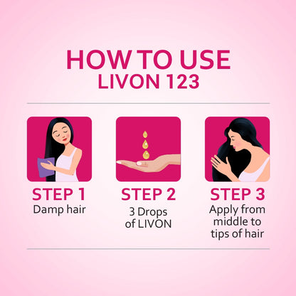 Livon Hair Serum with Argan Oil &amp; Vitamin E for Women &amp; Men, For Frizz Free, Smooth &amp; Glossy Hair, Moisturizes &amp; Detangles Hair, All Hair Types