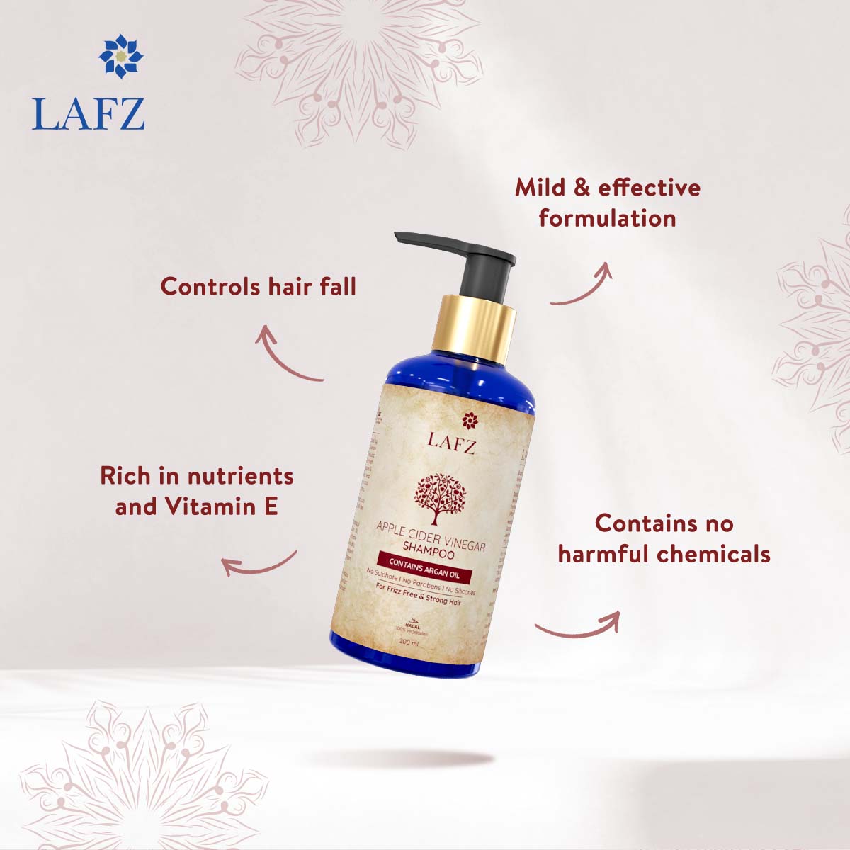 Lafz Shampoo Apple Cider Vinegar (200ml)