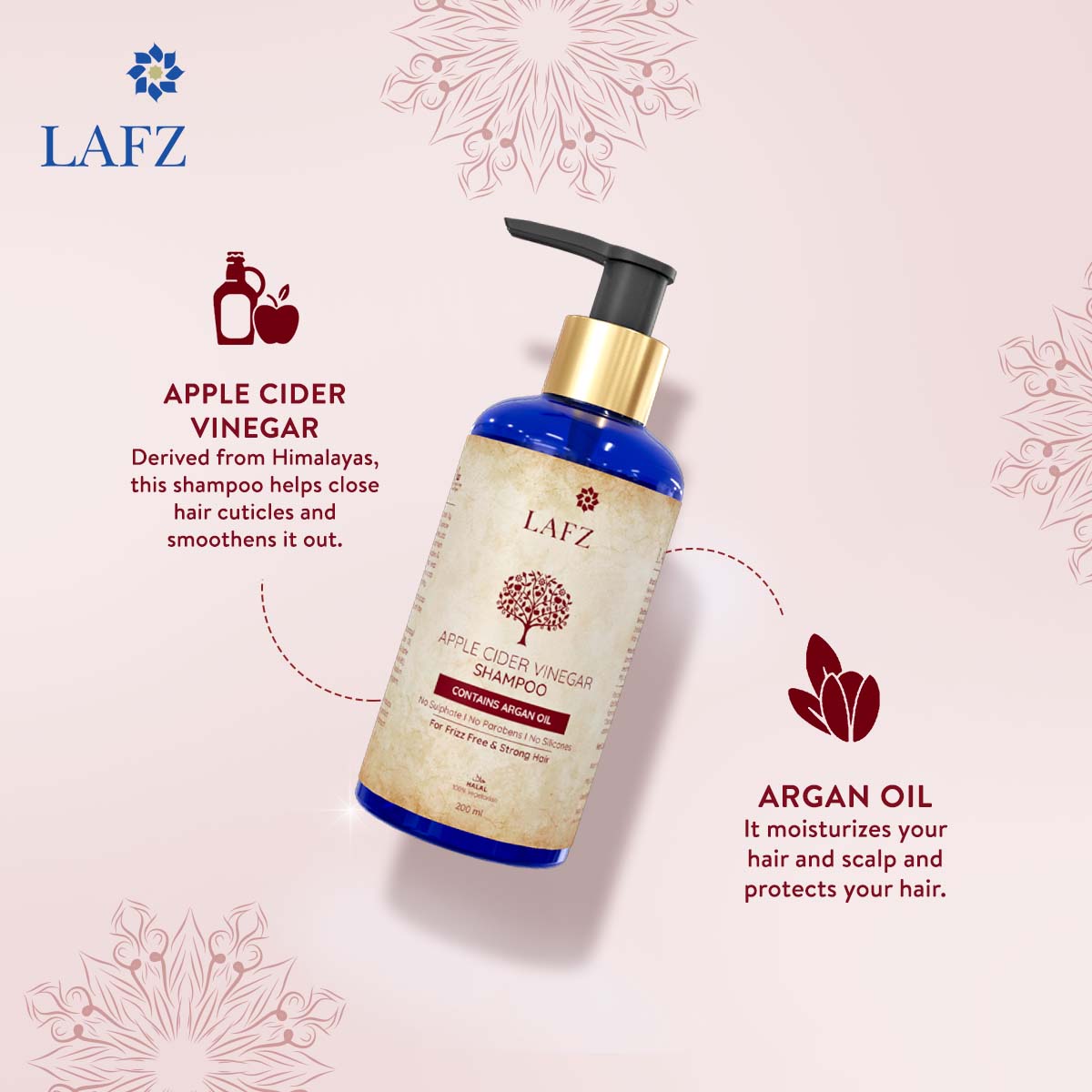 Lafz Shampoo Apple Cider Vinegar (200ml)