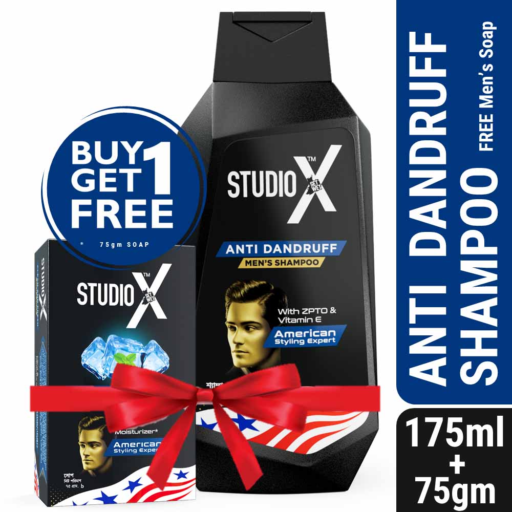 Studio X Anti Dandruff Shampoo for Men 175ml (75gm Soap Free)