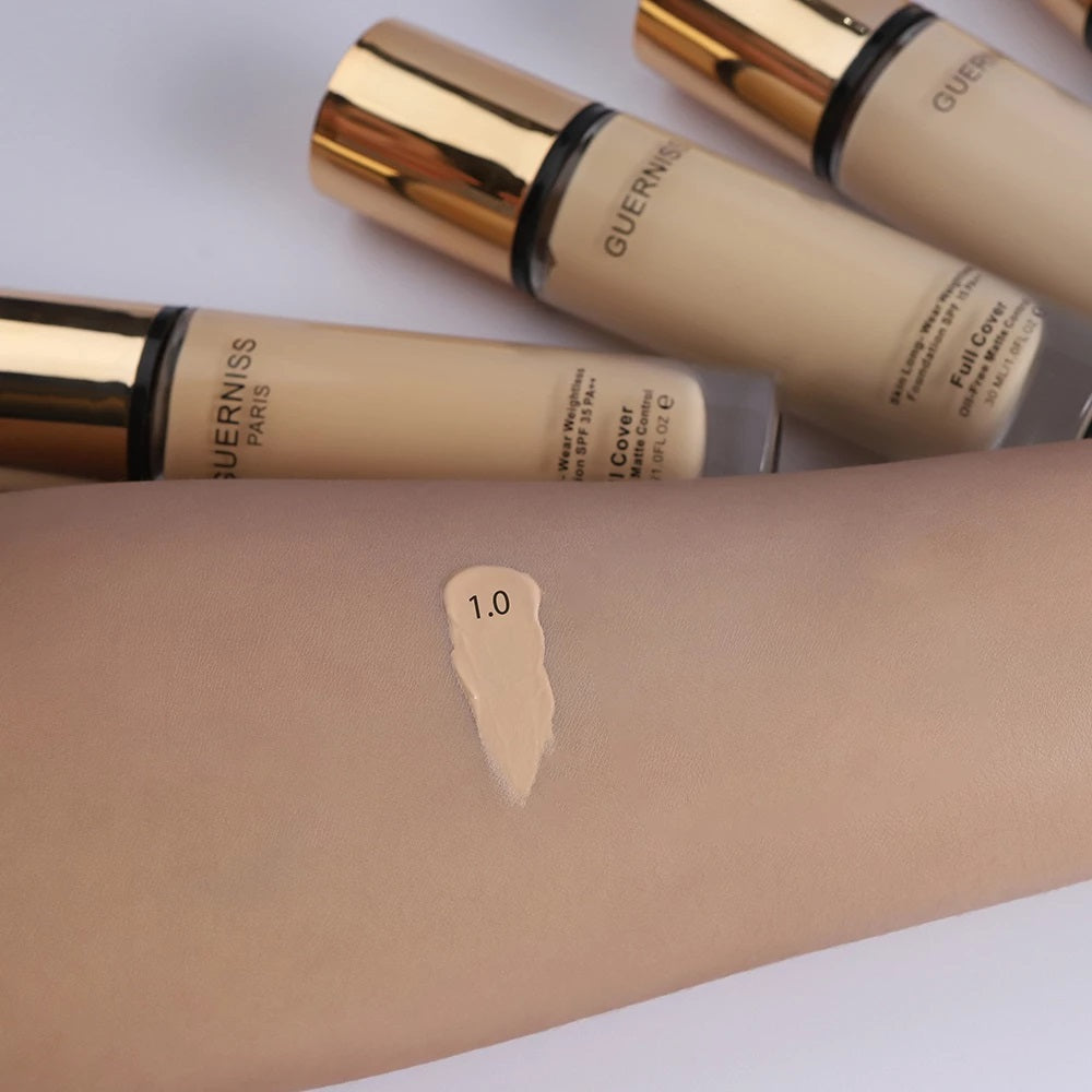 Guerniss Cover Matte Foundation (30ml) - Porcelain 1.0