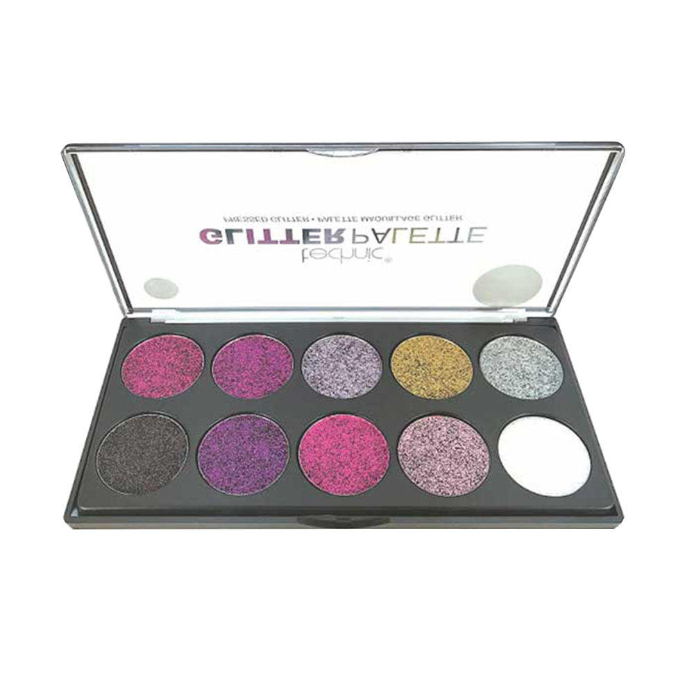 Technic 10 Color Pressed Glitter Palette - Unicorn Uniform (25g)