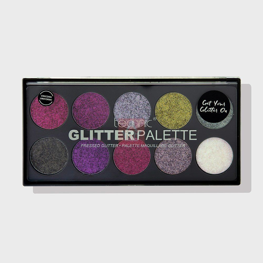 Technic 10 Color Pressed Glitter Palette - Unicorn Uniform (25g)