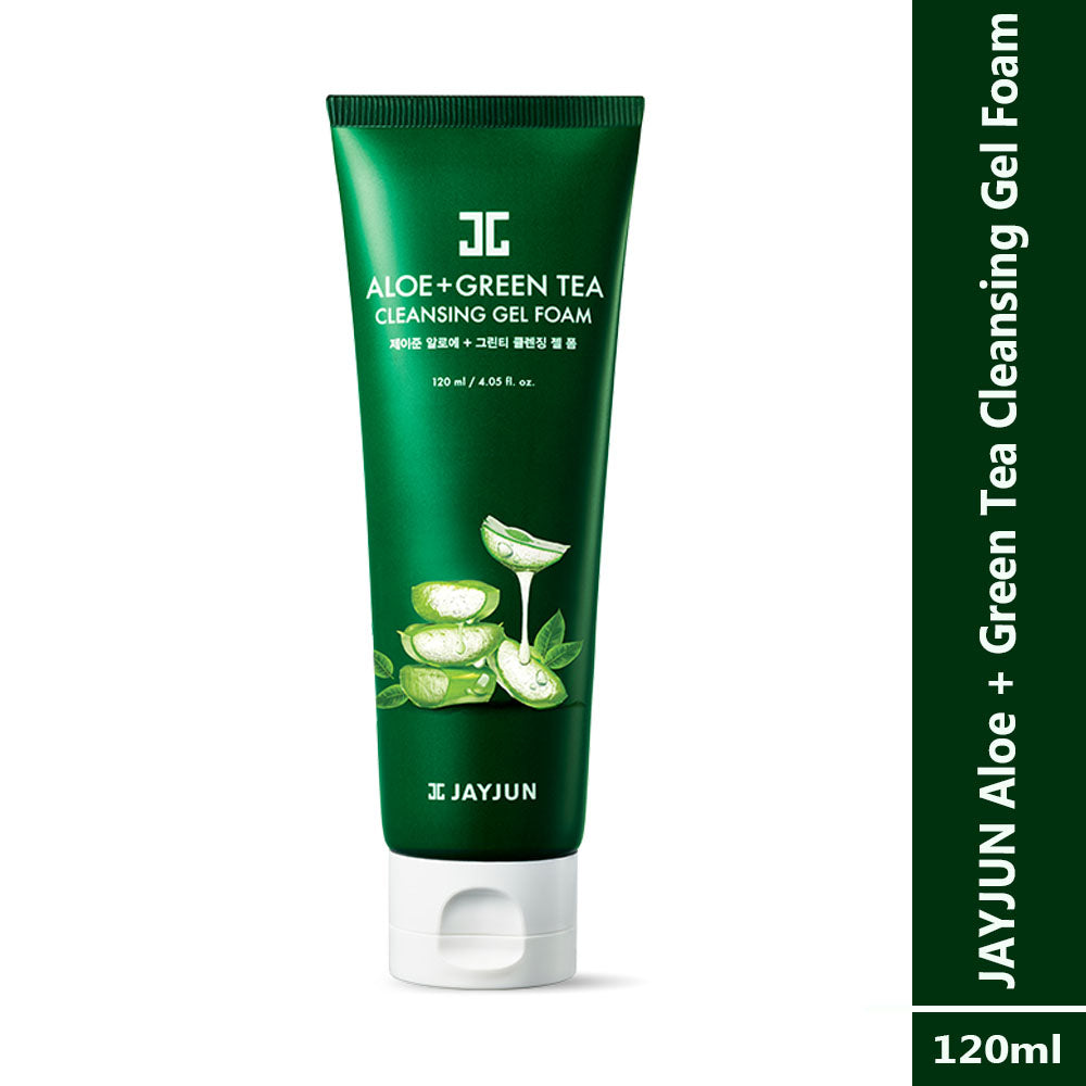 JAYJUN Aloe and Green Tea Cleansing Gel Foam (120ml)